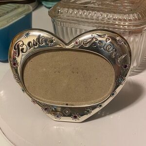 Brighton Heart-Shaped Silver Frame with Multicolor Accents